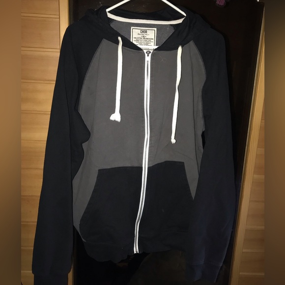 Chor Jackets & Blazers - 😎Black and gray zip up hoodie😎